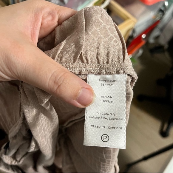 ATM Anthony Thomas Melillo Jacquard Silk Jogger Light Pink Cream XL Z1 - Picture 6 of 13
